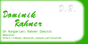 dominik rahner business card